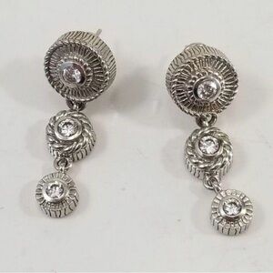 Judith Ripka Elegant Sterling Silver Earrings